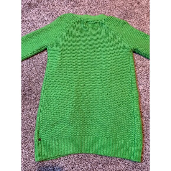 Scotch & Soda Chunky Knit Wool-Blend Open-Front Green Cardigan Sweater Small - Picture 13 of 14